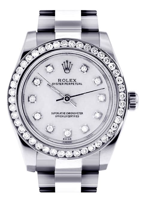 rolex mujer plateado